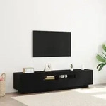 vidaXL LED TV-Schrank Schwarz Eiche 180x35x40 cm Holzwerkstoff