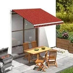 vidaXL Markisenbespannung Canvas Orange & Braun 300x250 cm