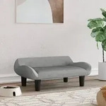 vidaXL Hundebett Hellgrau 70x40x24 cm Samt