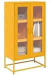 vidaXL Highboard Senfgelb 68x39x123 cm Stahl