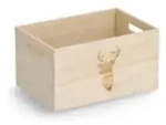 Zeller Hirsch Aufbewahrungsbox natur 30,0 x 20,0 x 16,0 cm