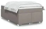 vidaXL Boxspringbett mit Matratze Taupe 120x200 cm Stoff