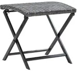 vidaXL Klapphocker Poly Rattan Grau