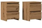 vidaXL Nachttische 2 Stk. Artisan-Eiche 30x30x40 cm Holzwerkstoff