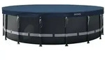 INTEX Poolabdeckung INTEX &Oslash;594 x 20 cm Rund PVC Dunkelblau und Grau