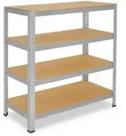 shelfplaza HOME 115x120x40 cm Schwerlastregal in verzinkt mit 4 B&ouml;den und 175 kg