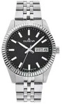 Dugena Herrenuhr 4461068 Vento, Quarz, schwarzes Zifferblatt, Edelstahl