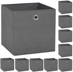 vidaXL Aufbewahrungsboxen 10 Stk. Vliesstoff 32 x 32 x 32 cm Grau