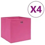 vidaXL Aufbewahrungsboxen 4 Stk. Vliesstoff 28x28x28 cm Rosa