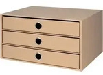 Schubladenbox Kraft 3 Sch&uuml;be A4
