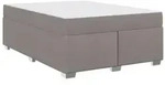 vidaXL Bettrahmen mit Matratze Taupe 140 x 200 cm Stoff