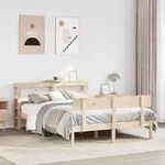 vidaXL Massivholzbett ohne Matratze 140x190 cm Kiefernholz
