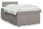 vidaXL Boxspringbett mit Matratze Taupe 120x200 cm Stoff