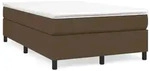 vidaXL Boxspringbett mit Matratze Dunkelbraun 120x190 cm Stoff