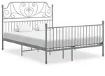 vidaXL Bettgestell ohne Matratze Grau Metall 140&times;200 cm