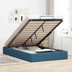 vidaXL Ottoman-Bett ohne Matratze Dunkelblau 120x190 cm Samt