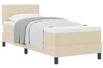 vidaXL Boxspringbett mit Kopfteil Creme 80 x 200 cm Stoff