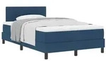 vidaXL Boxspringbett mit Kopfteil Blau 120 x 190 cm Stoff