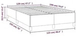 vidaXL Bettgestell ohne Matratze Creme 120x190 cm Stoff
