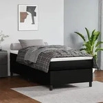 vidaXL Bettgestell Schwarz 90x190 cm Kunstleder