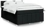 vidaXL Boxspringbett mit Matratze Schwarz 140x190 cm Stoff