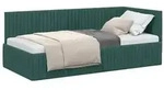 vidaXL Eckbettgestell mit Kopfteil Dunkelgr&uuml;n 90 cm x 200 cm Samt