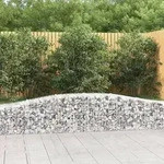 vidaXL Gabionen mit Hochbogen 20 Stk. 400x50x40/60cm Verzinktes Eisen