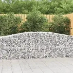 vidaXL Gabionen mit Hochbogen 8 Stk. 400x50x80/100cm Verzinktes Eisen