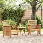vidaXL Gartenst&uuml;hle 2 Stk. Massivholz Akazie