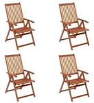 vidaXL Klappbare Gartenst&uuml;hle 4 Stk. Massivholz Akazie