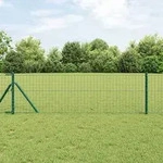 vidaXL Euro Zaun Gr&uuml;n 0,6x10 m Stahl
