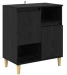 vidaXL Sideboard Schwarz Eichen-Optik 35 x 60 x 70 cm Holzwerkstoff