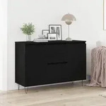 vidaXL Sideboard Schwarz Eiche 101,5x35x70 cm Holzwerkstoff