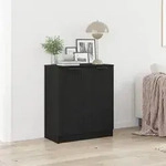 vidaXL Sideboard Schwarz Eiche 60x30x70 cm Holzwerkstoff