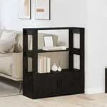 vidaXL Sideboard Schwarz Eichen-Optik 30 x 80 x 90 cm Holzwerkstoff