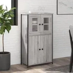 vidaXL Highboard Grau Sonoma 62x32x106,5 cm Holzwerkstoff