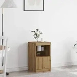 vidaXL Sideboard mit LED-Leuchten Artisan Eiche 41x37x67 cm