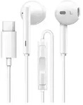 Original Huawei In-Ear-Kopfh&ouml;rer 1200 mm USB-Typ-C-Stereo-Set in Wei&szlig; intrigierte