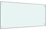 vidaXL K&uuml;chenr&uuml;ckwand Wei&szlig; 100x50 cm Hartglas