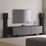 vidaXL Lautsprecherst&auml;nder 2 Stk. Schwarz Eiche 30x30x95 cm