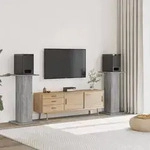 vidaXL Lautsprecherst&auml;nder 2 Stk. Grau Sonoma 30x30x95cm Holzwerkstoff
