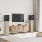 vidaXL Lautsprecherst&auml;nder 2Stk. Sonoma-Eiche 30x30x95cm Holzwerkstoff