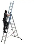 Euroline Premium 30766 Mehrzweckleiter, 3-teilig 3x10 Sprossen mit...