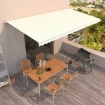 vidaXL Markise Manuell Einziehbar 600x350 cm Creme