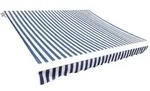 vidaXL Markisenbespannung Canvas Blau & Wei&szlig; 350x250 cm