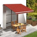 vidaXL Markisenbespannung Canvas Orange & Braun 400x300 cm