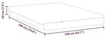 vidaXL Matratze Wei&szlig; und Grau 140 x 190 cm Jacquard-Stoff