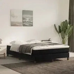 vidaXL Taschenfederkernmatratze Schwarz 140x190x20 cm Samt
