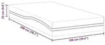 vidaXL Matratze Wei&szlig; und Grau 100 x 200 cm Jacquard-Stoff