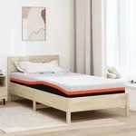 vidaXL Matratze Wei&szlig; und Schwarz 90 x 190 cm Jacquard-Stoff